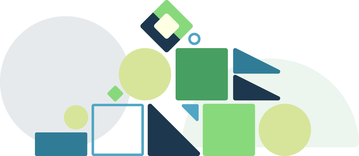 Building blocks - shapes stacked on top of each other